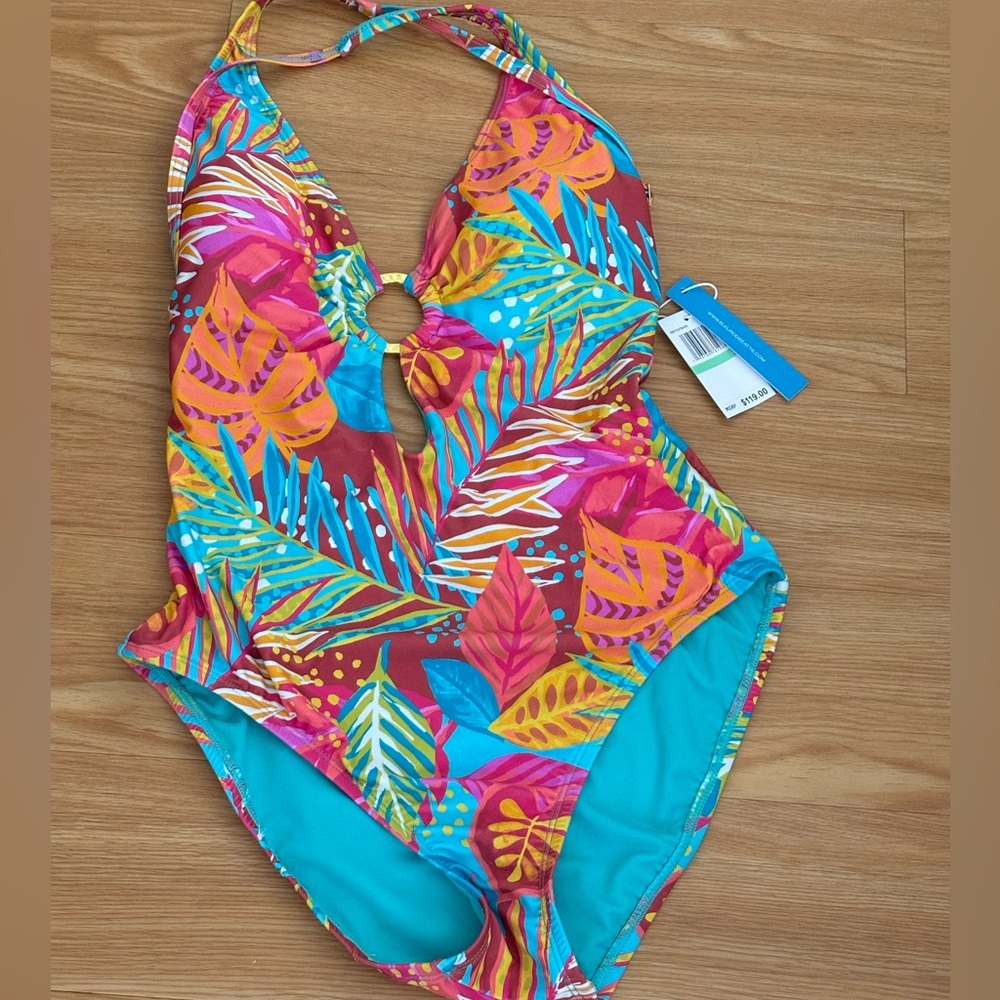One piece bathing suit.